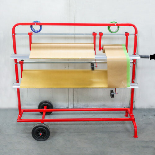 Fahrbarer Papierrollenwagen für Abdeckpapier
