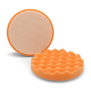 Waffled polishing foam, orange, Ø 135 mm