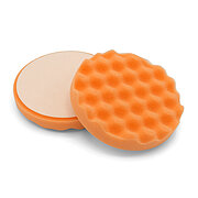 Waffled polishing foam, orange, Ø 135 mm