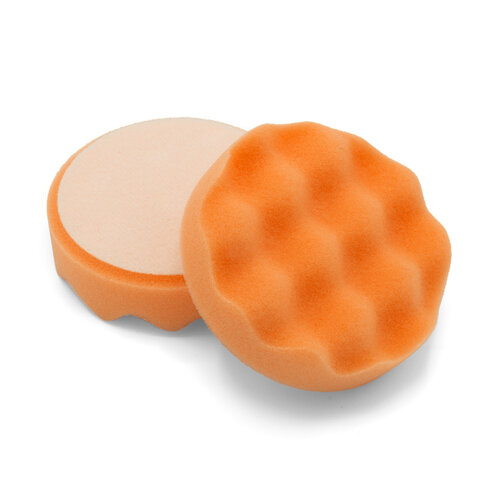 Polishing foam waffled, orange, Ø 80 mm