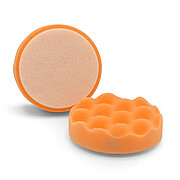 Polishing foam waffled, orange, Ø 80 mm