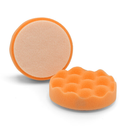 Polishing foam waffled, orange, Ø 80 mm